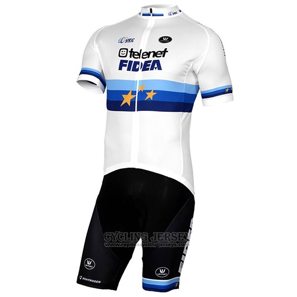 2017 Cycling Jersey Telenet Fidea Lions Champion Europe Short Sleeve and Bib Short